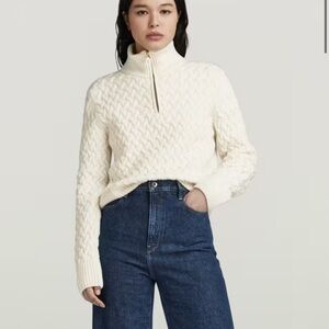 NWT G-Star Chinky Knit Skipper Sweater